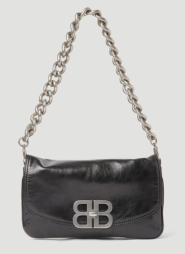 Balenciaga BB Soft Small Flap Shoulder Bag Black bal0253035
