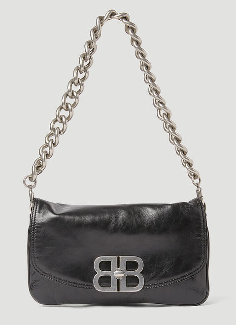 Balenciaga BB Soft Small Flap Shoulder Bag Black bal0254070