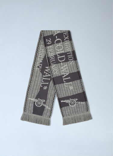 Logo Motif Fringe Scarf Arsenal x A-COLD-WALL* Logo Motif Fringe Scarf Grey acw0162022