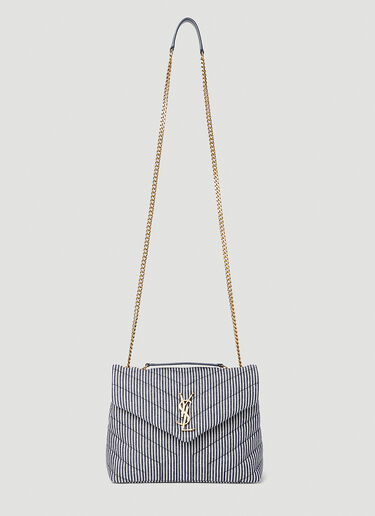 Saint Laurent Loulou Striped Shoulder Bag Blue sla0251117
