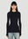 Valentino 로고 프린트 긴소매 탑 블랙 val0249009