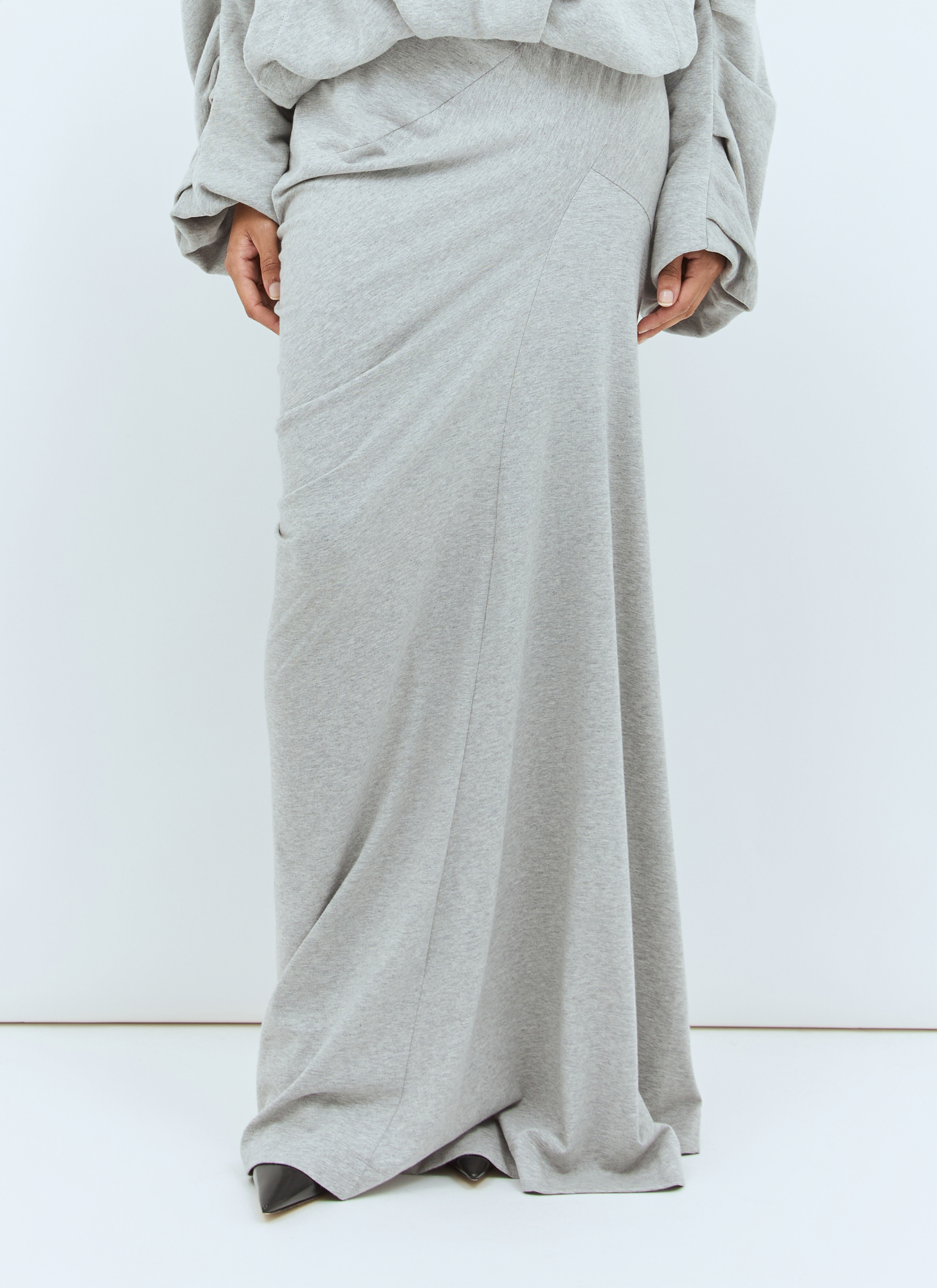 Dries Van Noten Jersey Maxi Skirt in Grey fur Damen LN CC