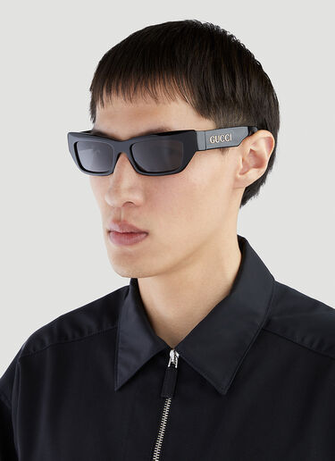 Gucci Rectangular Sunglasses Black guc0152269