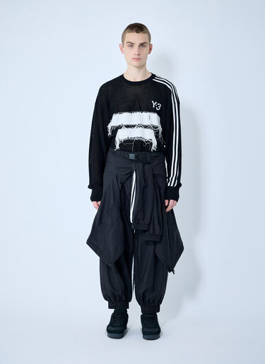 Y-3 GFX Distressed Sweater Black yyy0160029