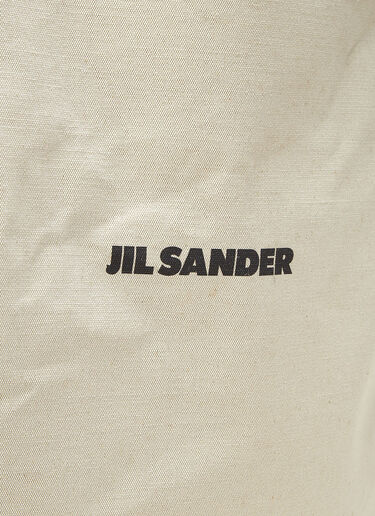 Jil Sander Oversized Flat Canvas Tote Bag White jil0142039
