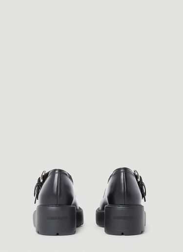 Miu Miu Logo Buckle Mary Jane Platforms Black miu0250050