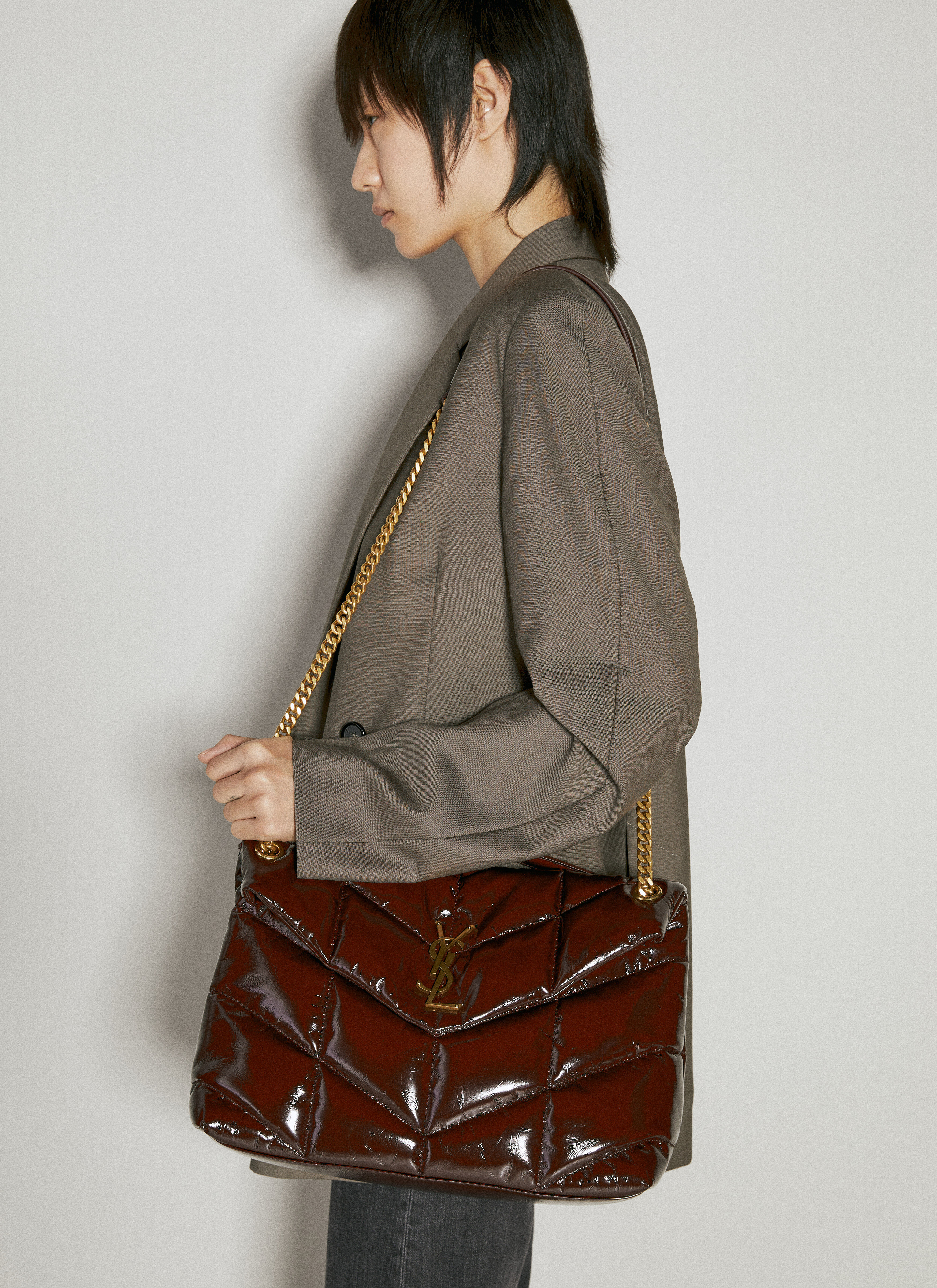 Saint laurent loulou puffer medium clearance shoulder bag