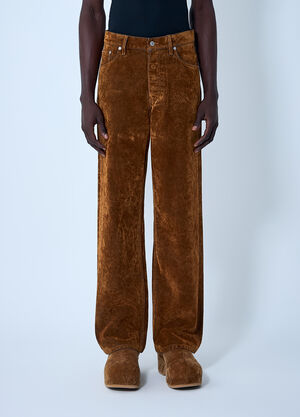 Dries Van Noten Velvet Jeans Brown dvn0162018