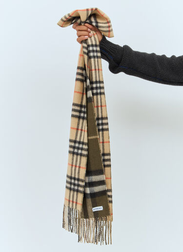 Burberry 格纹羊绒围巾 米色 bur0157036