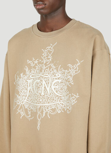 Acne Studios Glow In The Dark Logo Sweater Beige acn0154025