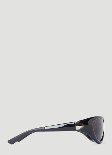 Bottega Veneta Oval Wrap Around Sunglasses Black bov0352006