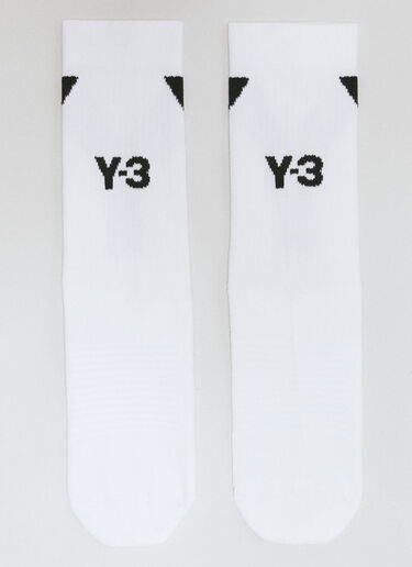 Y-3 High-Top Logo Socks White yyy0356030