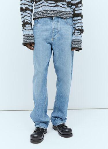 Vintage Washed Wide-Leg Jeans Bottega Veneta Vintage Washed Wide-Leg Jeans Blue bov0156001