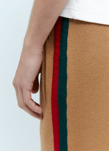 Gucci 웹 울 니트 트랙 팬츠 카멜 guc0155024
