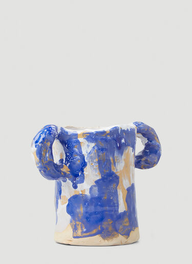 NIKO JUNE Glased Vase  Blue nko0346013