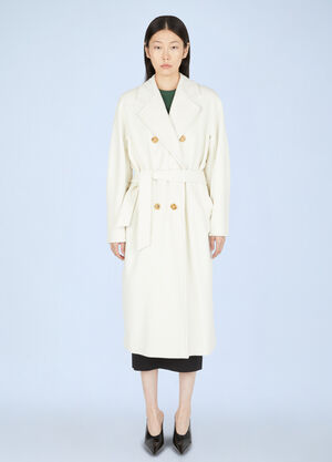 Max Mara Madame 101801 Coat White max0249019