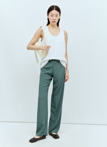 Dries Van Noten Fluid Drawstring Pants Green dvn0256007