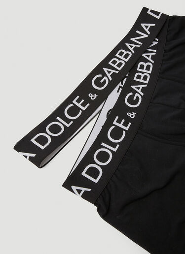 Dolce & Gabbana 徽标裤腰平角内裤 黑色 dol0152002