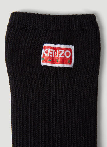 Kenzo Logo 贴饰袜子 黑色 knz0250056