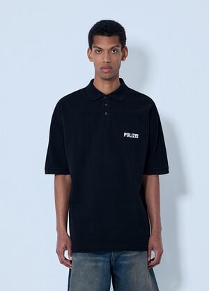 VETEMENTS Embroidered Polo Shirt Black vet0164001