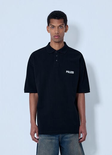 VETEMENTS Embroidered Polo Shirt Black vet0164001