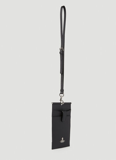 Orb Plaque Passport Holder Lanyard Vivienne Westwood Orb Plaque Passport Holder Lanyard Black vvw0152042