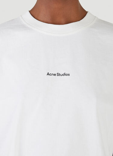 Acne Studios 로고 박시 티셔츠 화이트 acn0246043