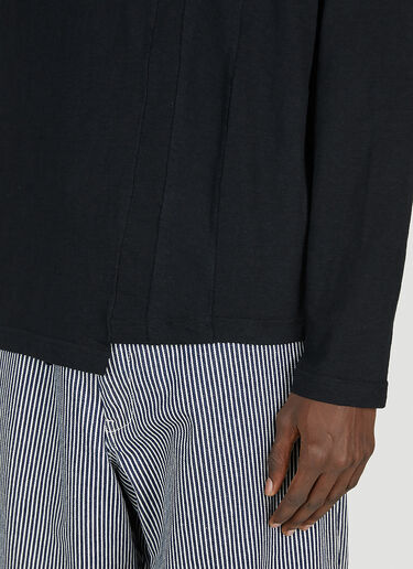 Yohji Yamamoto Asymmetric Long Sleeve Top Black yoy0152013