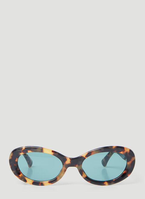 Dries Van Noten Oval Sunglasses Brown dvn0154022