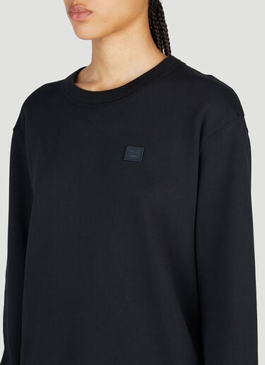 Face Patch Sweatshirt Acne Studios Face Patch Sweatshirt Black acn0253017