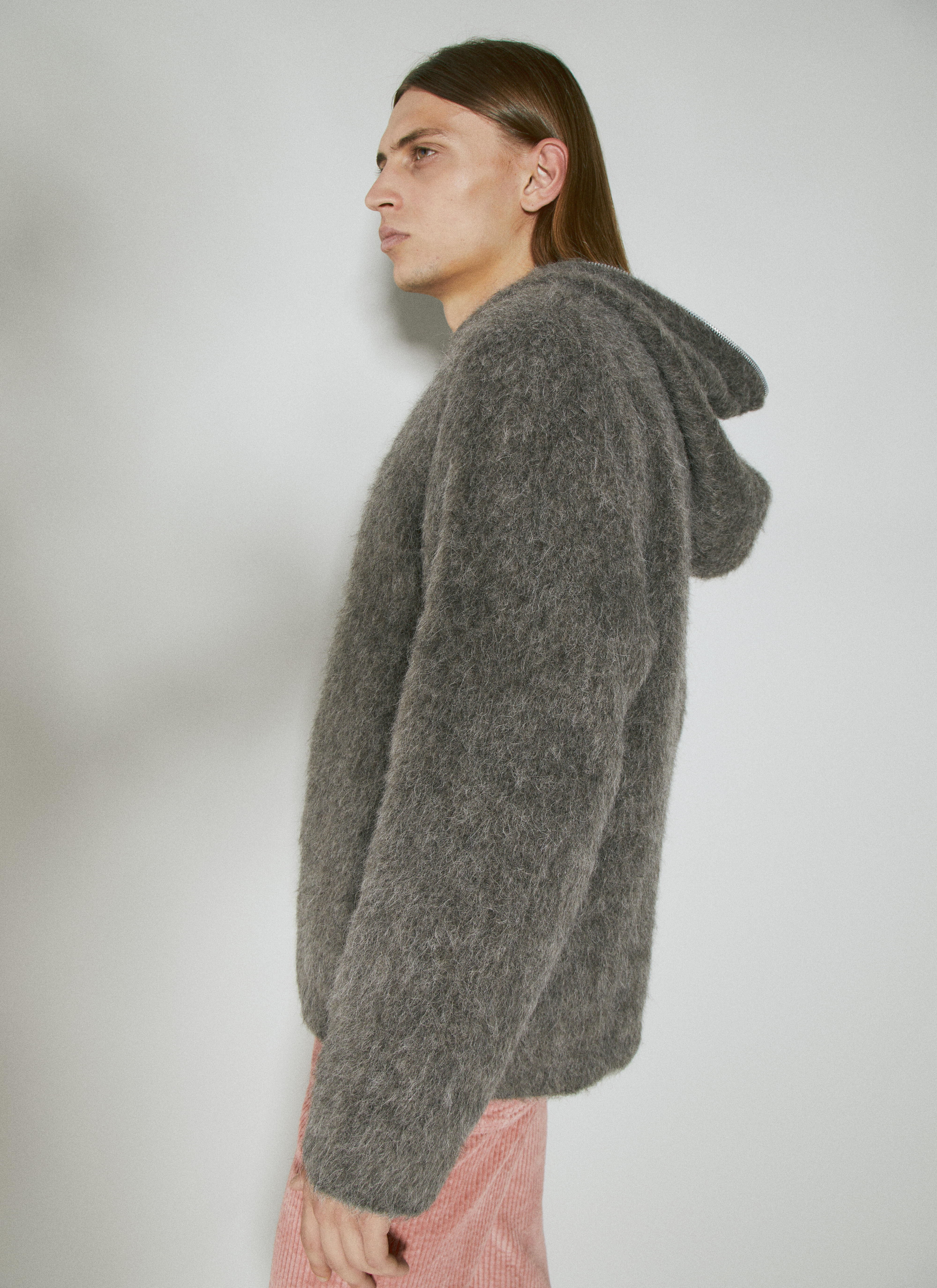 Our Legacy Full Zip Hooded Cardigan in Grey LN CC