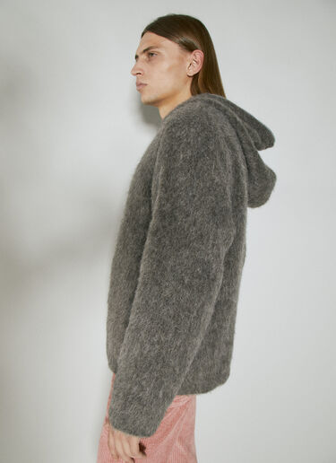 Our Legacy Full Zip Hooded Cardigan Grey our0154007