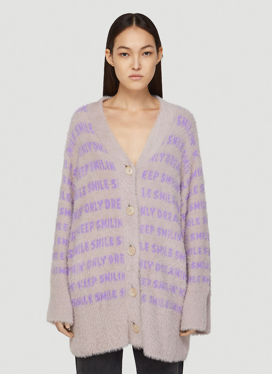Stella McCartney Jacquard Knit Cardigan in Purple LN CC