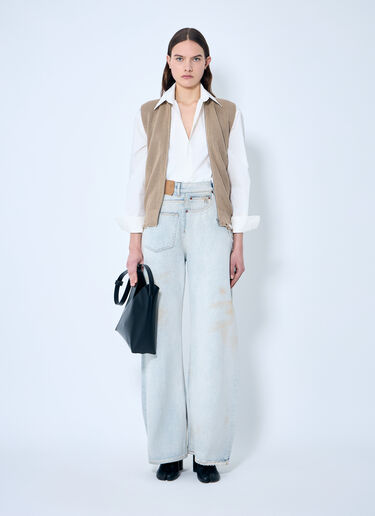 MM6 Maison Margiela 백-투-프론트 진 블루 mmm0259011