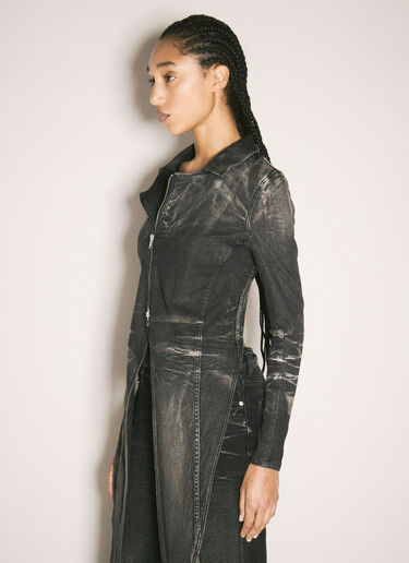Y/Project Wrap-Around Fitted Denim Jacket Black ypr0258007