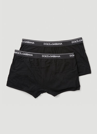 Dolce & Gabbana Pack of Two Logo Band Boxers Black dol0147084