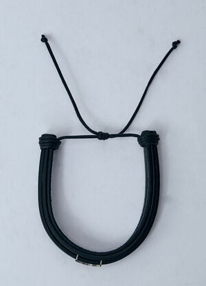 Saint Laurent Cassandre Multi-Strand Bracelet Black sla0159018