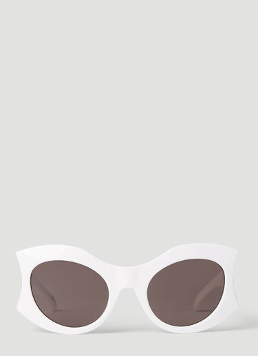 Balenciaga Hourglass Sunglasses White bal0251144