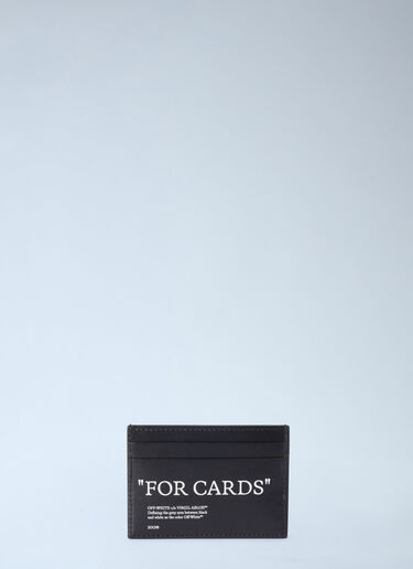 LN-CC® - Off-White: Quote Card Case - Black Off-White Quote Card Case Black ofw0164336