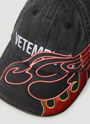 Vetements Flame 徽标棒球帽 黑色 vet0154017