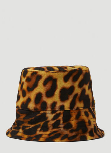 Stella McCartney 동물 프린트 버킷 햇 브라운 stm0249041