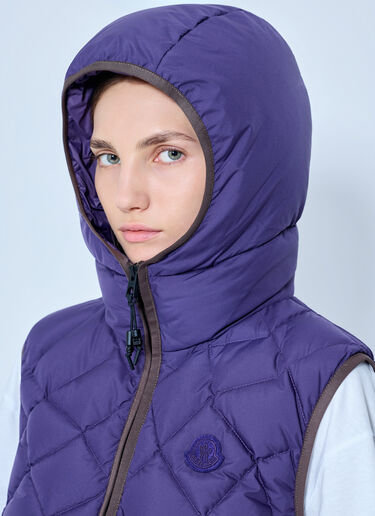 LN-CC® - Moncler: Arinella Hooded Down Gilet - Purple Moncler Arinella Hooded Down Gilet Purple mon0266030