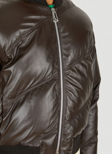 Bottega Veneta Leather Puffer Jacket Brown bov0148020