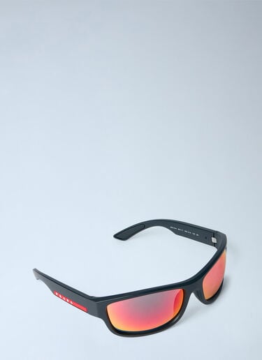 LN-CC® - Prada Linea Rossa: PS C04S Mirrored Sunglasses - Black Prada Linea Rossa PS C04S Mirrored Sunglasses Black lpl0366001