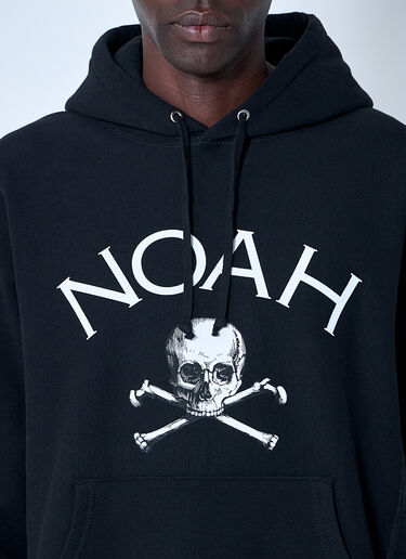 Noah Logo Motif Hooded Sweatshirt Black noa0160017