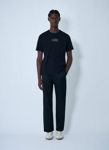 Logo Motif T-Shirt MM6 Maison Margiela Logo Motif T-Shirt Black mmm0161006