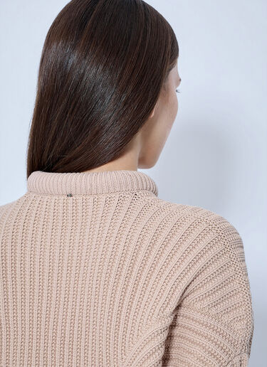 Sportmax Ribbed Knit Sweater Beige spx0265021