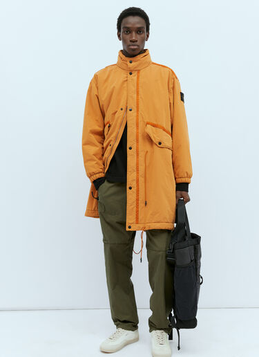 Stone Island Long David Light Coat Orange sto0154009