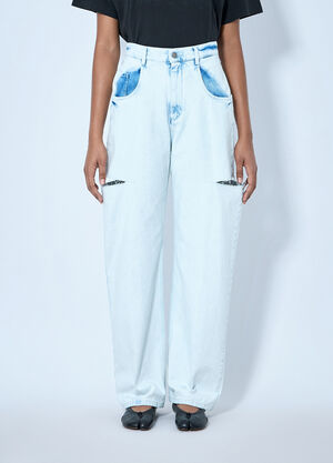 Maison Margiela Cutout Denim Trousers Blue mla0265008