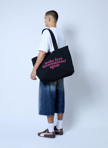Logo Motif Tote Bag ACMH x Love International Logo Motif Tote Bag Black acl0162008